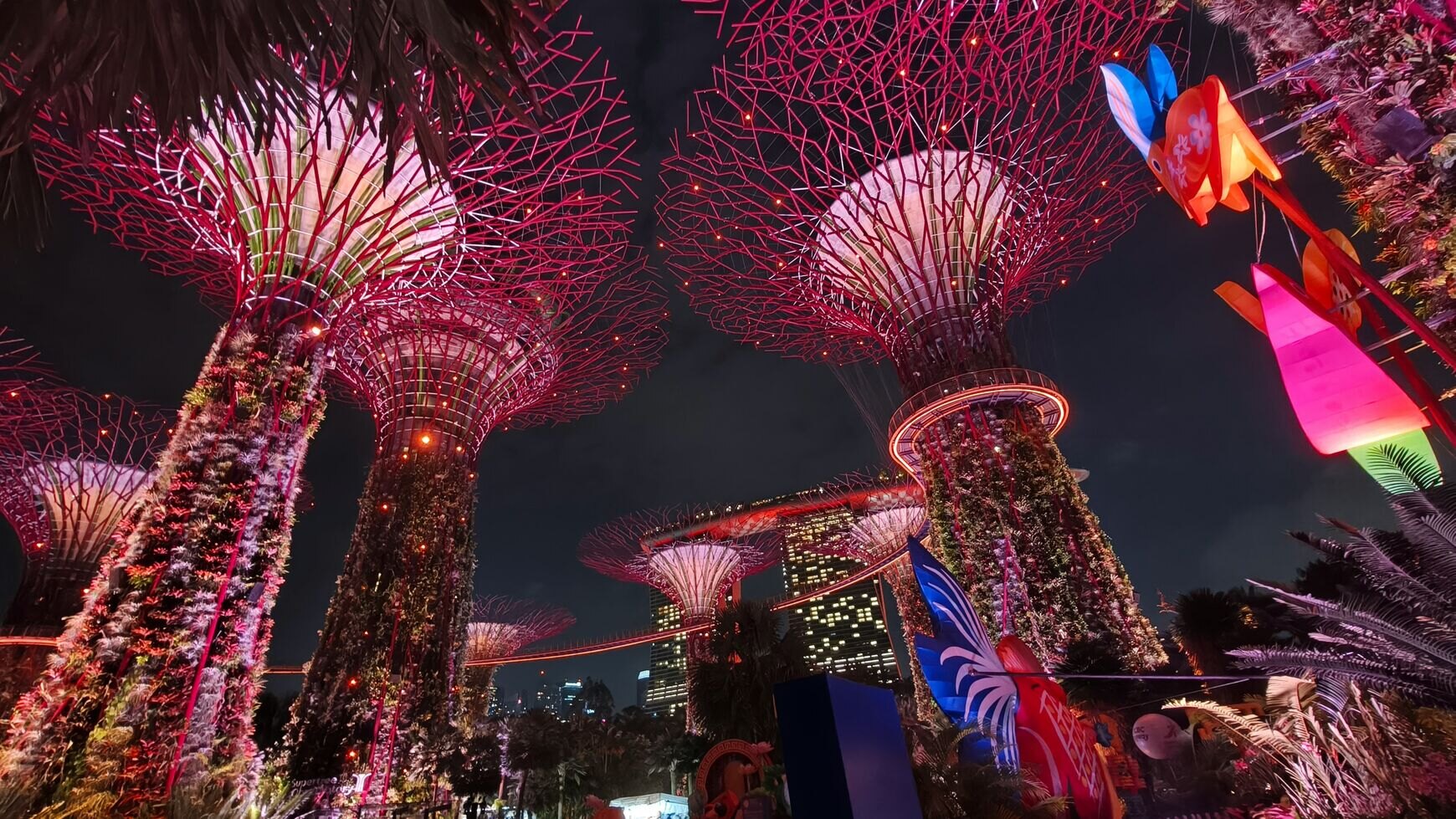 Commercial Solar Singapore installation Gardens by the Bay Supertrees