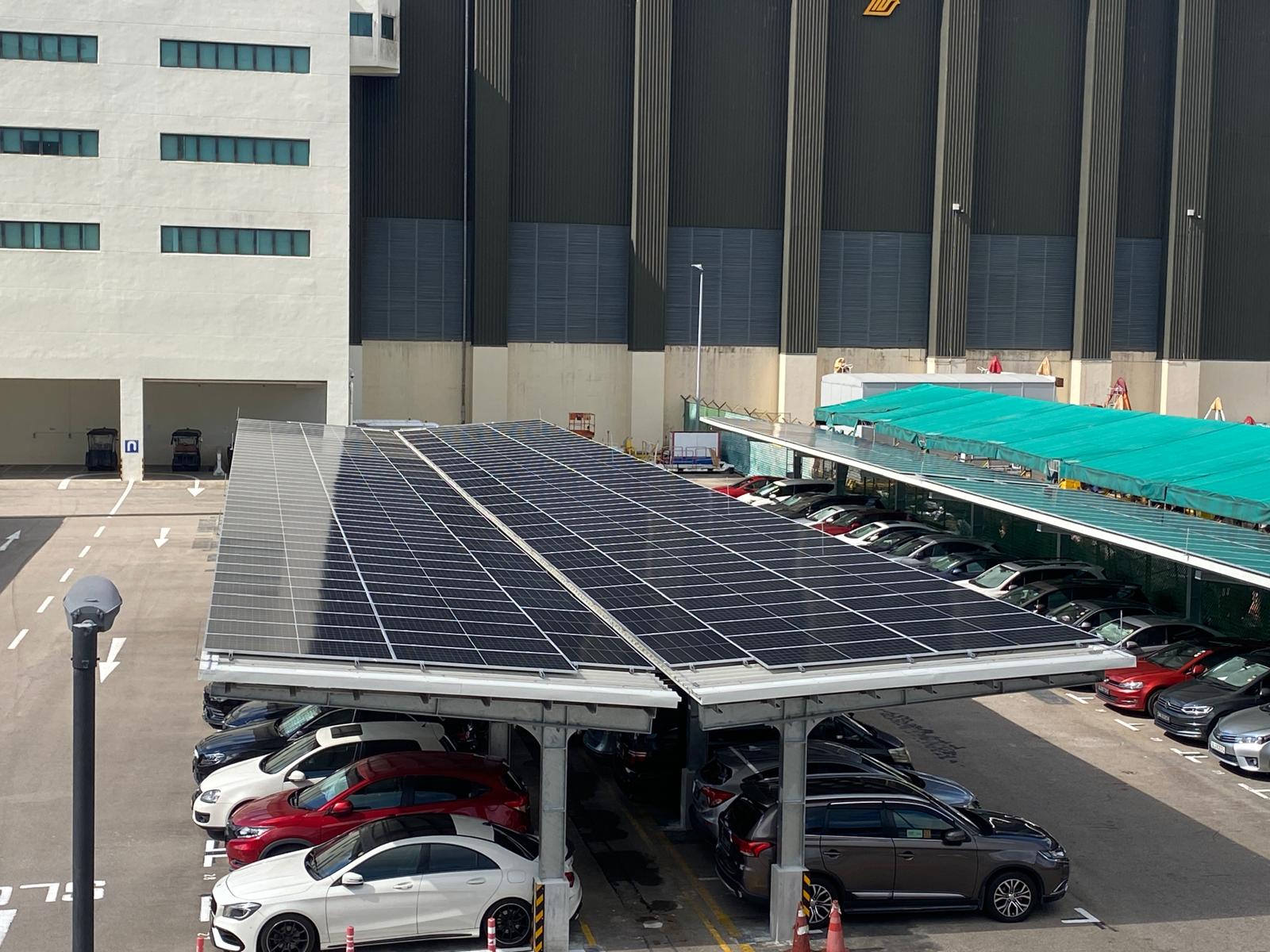 SIA Engineering Solar Carport Singapore Structure